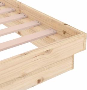 vidaXL vidaXL Rama łóżka, lite drewno, 140x190 cm, podwójna 8