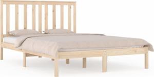 vidaXL vidaXL Rama łóżka, lite drewno sosnowe, 135x190 cm, podwójna 2