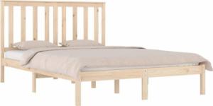 vidaXL vidaXL Rama łóżka, lite drewno sosnowe, 135x190 cm, podwójna 3