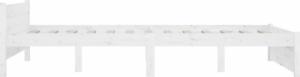 vidaXL Rama łóżka, biała, lite drewno, 140 x 200 cm 6