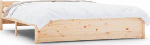 vidaXL Rama łóżka, lite drewno sosnowe, 150x200 cm, King Size 2