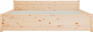 vidaXL Rama łóżka, lite drewno sosnowe, 150x200 cm, King Size 5