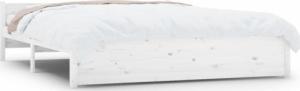 vidaXL vidaXL Rama łóżka, biała, lite drewno, 150x200 cm, King Size 2