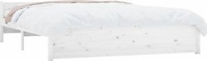 vidaXL vidaXL Rama łóżka, biała, lite drewno, 150x200 cm, King Size 3