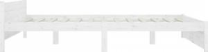 vidaXL vidaXL Rama łóżka, biała, lite drewno, 150x200 cm, King Size 6