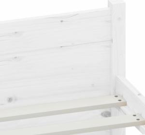 vidaXL vidaXL Rama łóżka, biała, lite drewno, 150x200 cm, King Size 7
