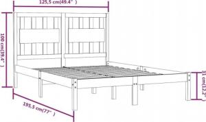vidaXL vidaXL Rama łóżka z litego drewna sosnowego, 120x190 cm, podwójna 6