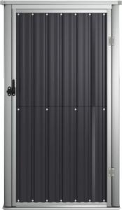 vidaXL vidaXL Szopa ogrodowa, antracytowa, 88x89x161 cm, stal galwanizowana 3