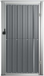 vidaXL vidaXL Szopa ogrodowa, szara, 88x89x161 cm, stal galwanizowana 3