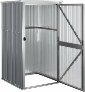 vidaXL vidaXL Szopa ogrodowa, szara, 88x89x161 cm, stal galwanizowana 5