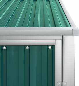 vidaXL vidaXL Szopa ogrodowa, zielona, 88x89x161 cm, stal galwanizowana 6