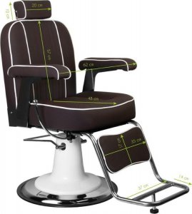 Gabbiano GABBIANO FOTEL BARBERSKI AMADEO BRĄZOWY 7