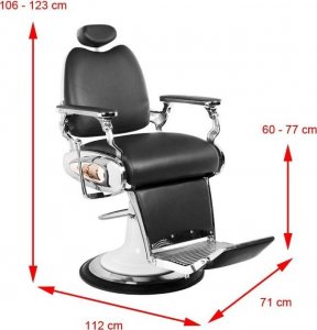 Gabbiano GABBIANO FOTEL BARBERSKI MOTO STYLE CZARNY 6