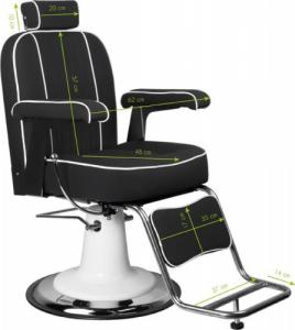 Gabbiano GABBIANO FOTEL BARBERSKI AMADEO CZARNY 7