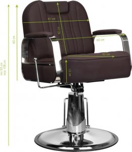 Gabbiano GABBIANO FOTEL BARBERSKI RUFO BRĄZOWY 9