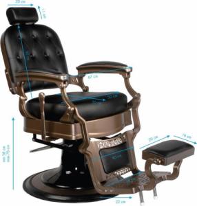 Gabbiano GABBIANO FOTEL BARBERSKI OLD ERNESTO CZARNY 2