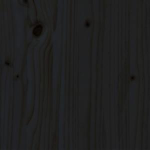 vidaXL Rama łóżka, czarna, lite drewno sosnowe, 140x190 cm 5