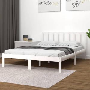 vidaXL vidaXL Rama łóżka, biała, lite drewno sosnowe, 160 x 200 cm 1