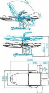 Azzurro FOTEL PODOLOGICZNY ELEKTR. AZZURRO 709A 3 SILN. BIAŁY 4