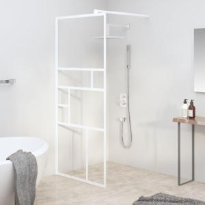 vidaXL vidaXL Ścianka prysznicowa, 90x195 cm, szkło ESG, biała 1