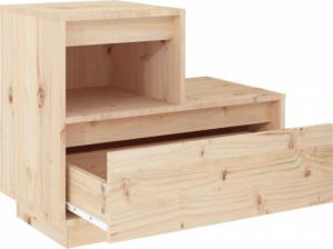 vidaXL vidaXL Szafka nocna, 60x34x51 cm, lite drewno sosnowe 4