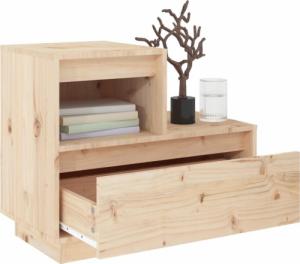 vidaXL vidaXL Szafka nocna, 60x34x51 cm, lite drewno sosnowe 7