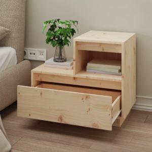 vidaXL vidaXL Szafka nocna, 60x34x51 cm, lite drewno sosnowe 8