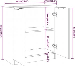 vidaXL 3-częściowa komoda, kolor dąb sonoma 7