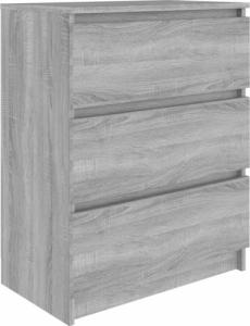 vidaXL vidaXL Komoda, szary dąb sonoma, 60x35x76 cm, materiał drewnopochodny 2