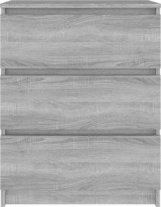 vidaXL vidaXL Komoda, szary dąb sonoma, 60x35x76 cm, materiał drewnopochodny 3