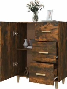 vidaXL Komoda, przydymiony dąb, 69,5x34x90 cm 4