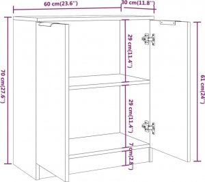vidaXL vidaXL 3-częściowa komoda, biała, materiał drewnopochodny 7