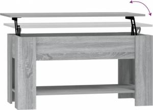 vidaXL vidaXL Stolik kawowy, szary dąb sonoma, 101x49x52 cm 5