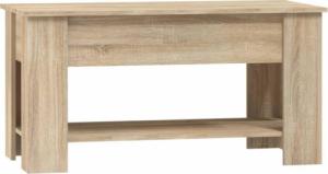 vidaXL vidaXL Stolik kawowy, dąb sonoma, 101x49x52cm, materiał drewnopochodny 3