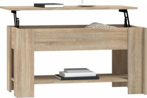 vidaXL vidaXL Stolik kawowy, dąb sonoma, 101x49x52cm, materiał drewnopochodny 7