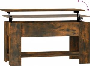 vidaXL vidaXL Stolik kawowy, przydymiony dąb, 101x49x52 cm 6