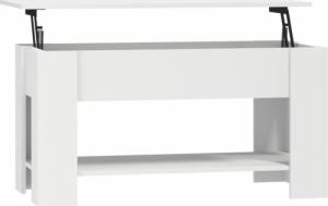 vidaXL vidaXL Stolik kawowy, biały, 101x49x52 cm, materiał drewnopochodny 2