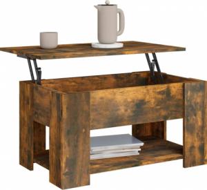 vidaXL vidaXL Stolik kawowy, przydymiony dąb, 79x49x41 cm 4