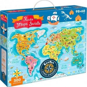 Bright Junior Media Puzzle Mapa Świata 300 el. 1