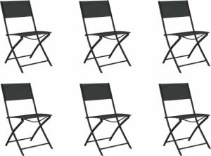 vidaXL vidaXL 7-częściowy zestaw mebli ogrodowych, szaro-czarny 4