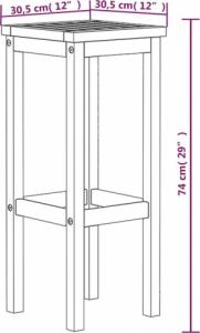 vidaXL vidaXL Stołki barowe, 6 szt,. lite drewno akacjowe 5