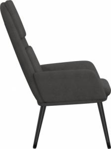 vidaXL vidaXL Fotel, ciemnoszary, obity tkaniną 4