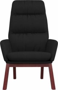 vidaXL vidaXL Fotel wypoczynkowy, czarny, obity tkaniną 3