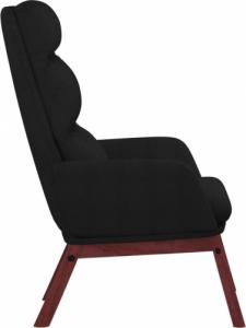 vidaXL vidaXL Fotel wypoczynkowy, czarny, obity tkaniną 4