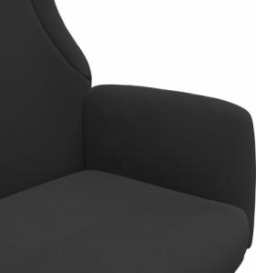 vidaXL vidaXL Fotel wypoczynkowy, czarny, obity tkaniną 5
