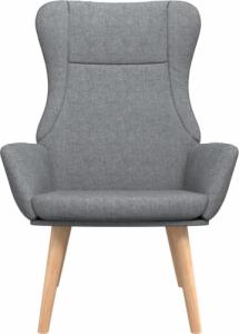 vidaXL vidaXL Fotel wypoczynkowy, jasnoszary, obity tkaniną 3
