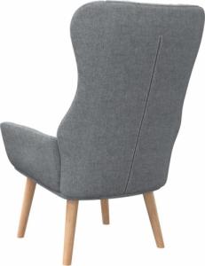 vidaXL vidaXL Fotel wypoczynkowy, jasnoszary, obity tkaniną 5