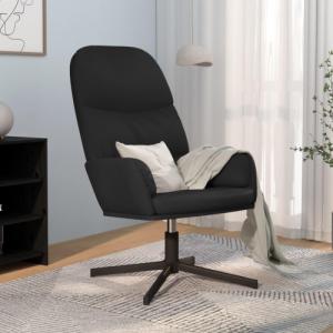 vidaXL vidaXL Krzesło wypoczynkowe, czarne, sztuczna skóra 1