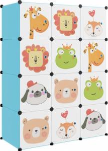vidaXL vidaXL Regał kostkowy dla dzieci z 12 przegrodami, niebieski, PP 2