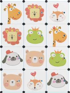 vidaXL vidaXL Regał kostkowy dla dzieci z 12 przegrodami, niebieski, PP 3